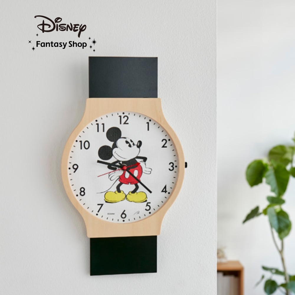 【ディズニー/Disney】腕時計のようなデザインの掛け時計「ミッキーマウス」