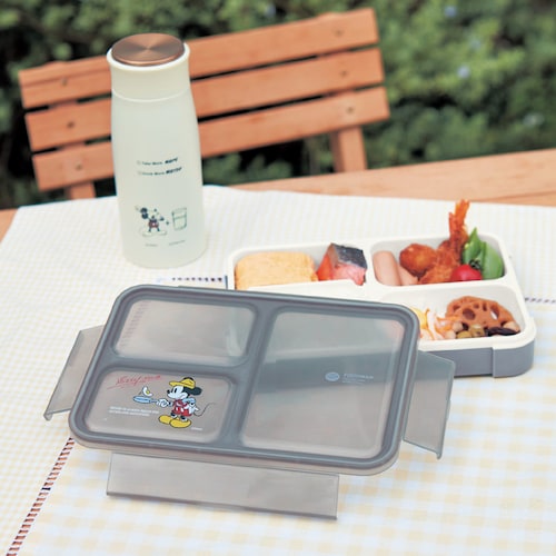汁漏れしにくく洗いやすい薄型弁当箱＜600ml＞（選べるキャラクター）（ディズニー/Disney）