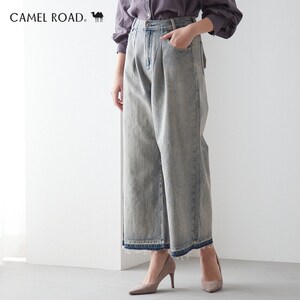 【キャメルロード/CAMEL ROAD】リメイク加工ワイドタックパンツ
