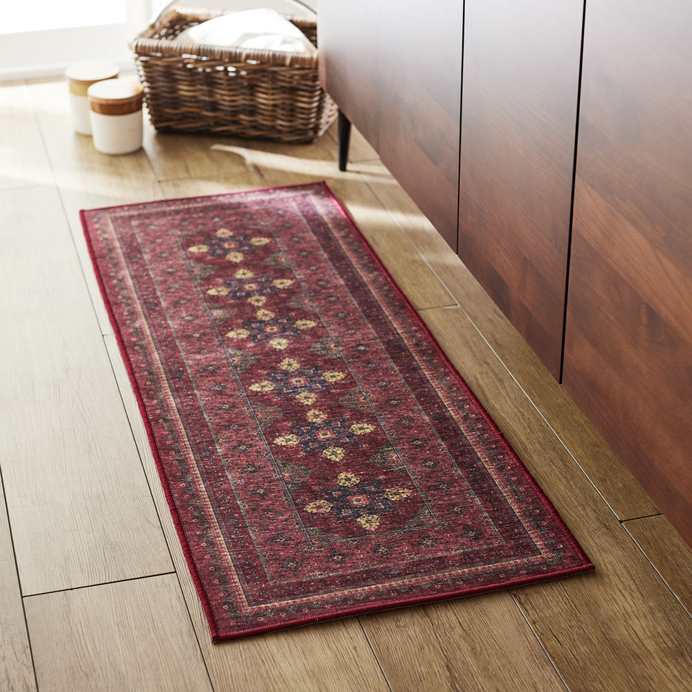 【ベルメゾン】ヴィンテージテイストの洗えるキッチンマット