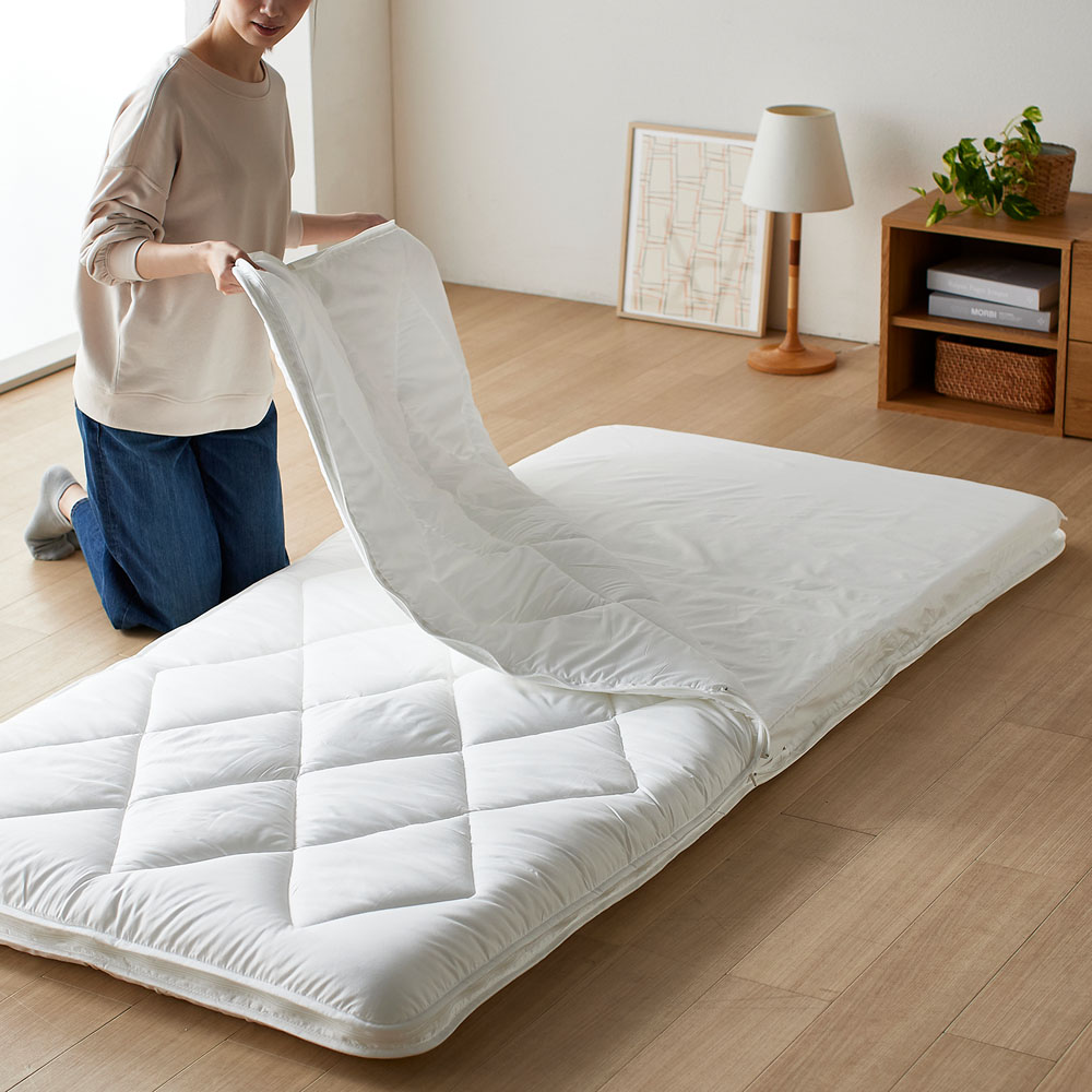 【ベルメゾン】側地が丸洗いできるボリューム敷布団