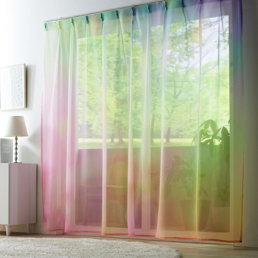 【ベルメゾン】【サイズ合えばお買得】 いつもの景色にフィルターをかけるボイルカーテン 【エモカーテン】