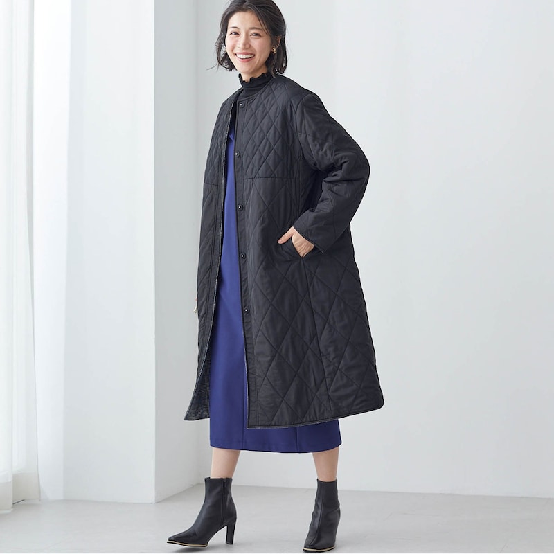 モデル身長168cm／M ※写真は撮影用のため着丈+7cmになります。