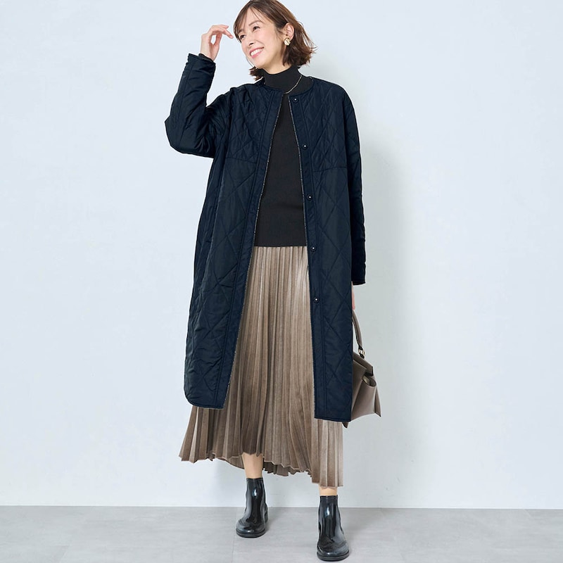 モデル身長169cm／M ※写真は撮影用のため着丈+7cmになります。