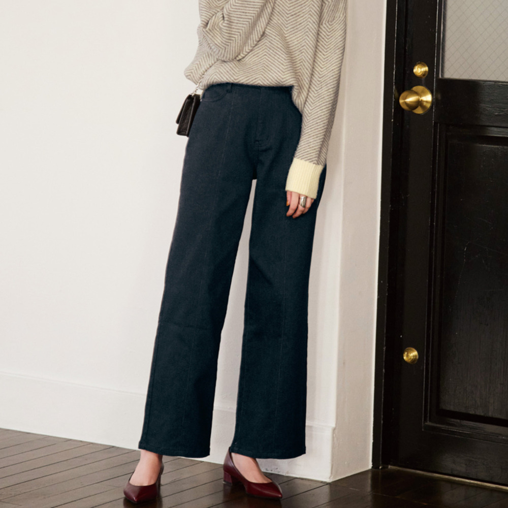 【エスエヌ バイ スタイルノート/SN by StyleNote】裏起毛デニム調パンツ