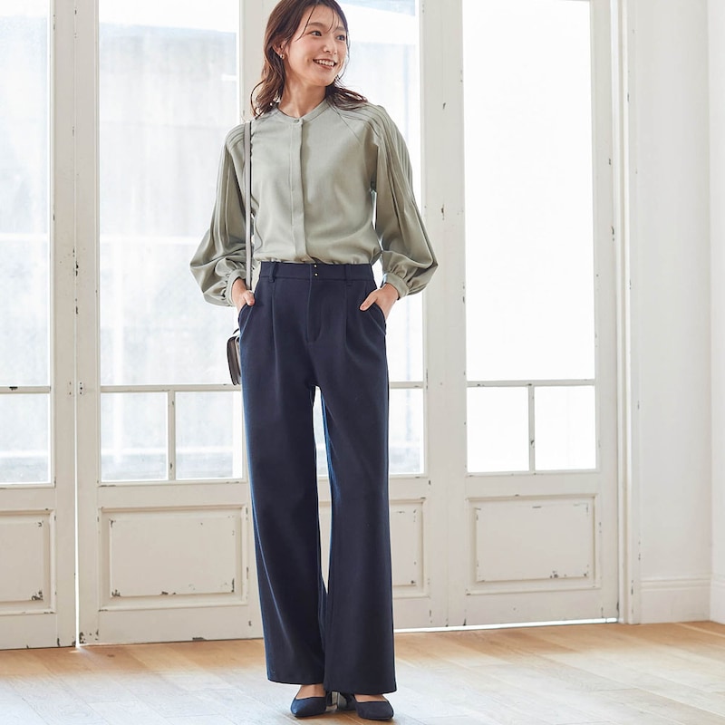 モデル身長170cm／M ※写真は撮影用のため股下+6cmになります。