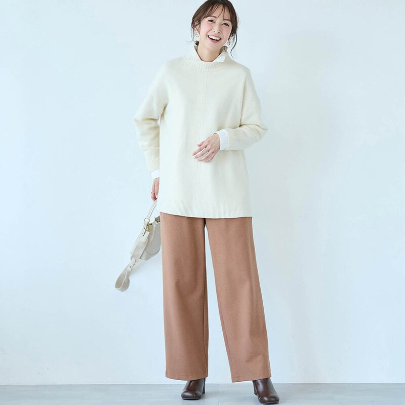 モデル身長169cm／M ※写真は撮影用のため股下+6cmになります。
