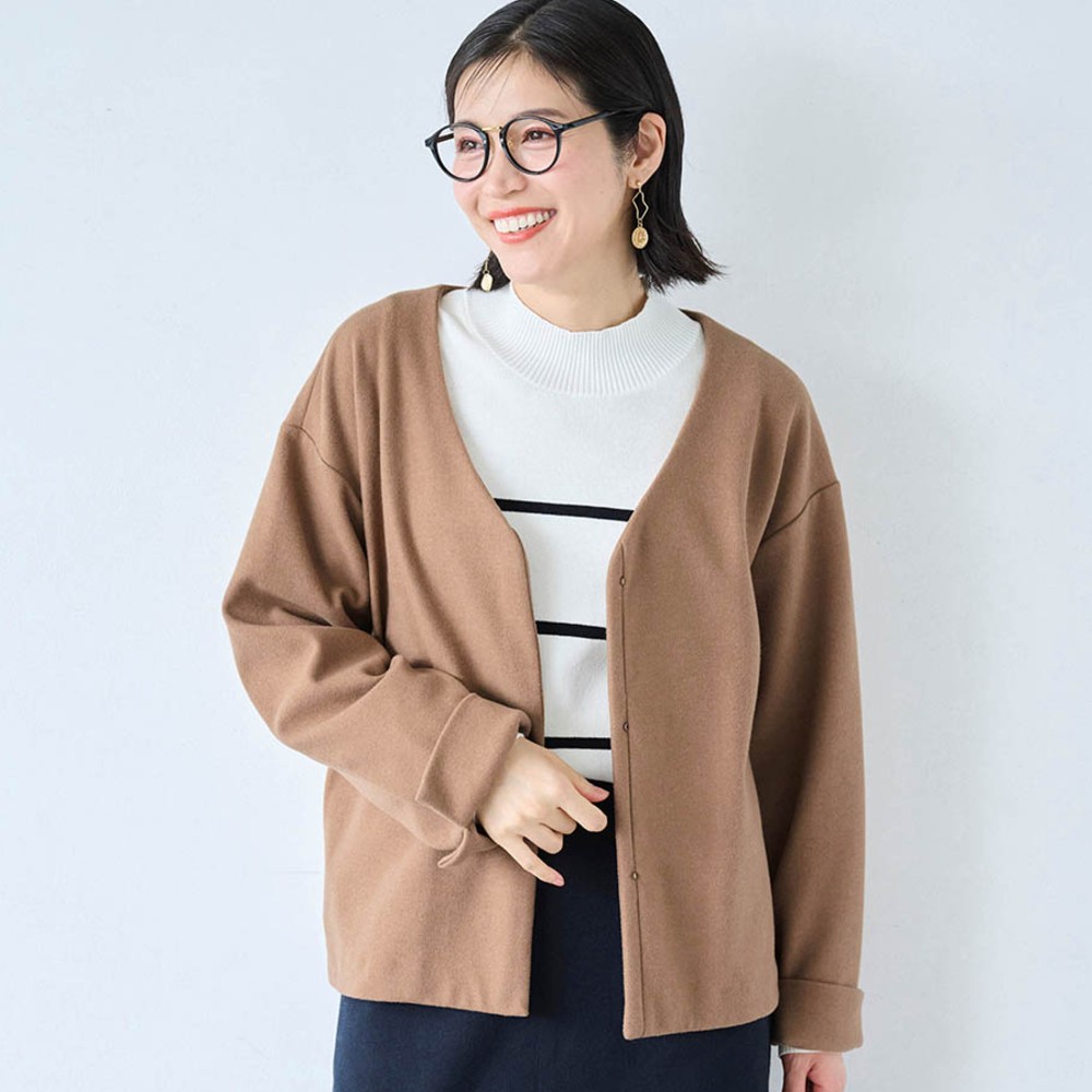 【エスエヌ バイ スタイルノート/SN by StyleNote】コットン混ウールライクジャケット