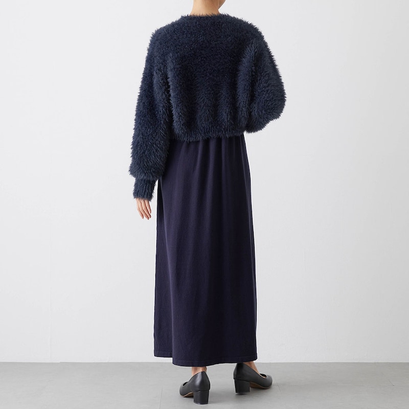 モデル身長167cm／M ※写真は撮影用のため着丈+9cmになります。