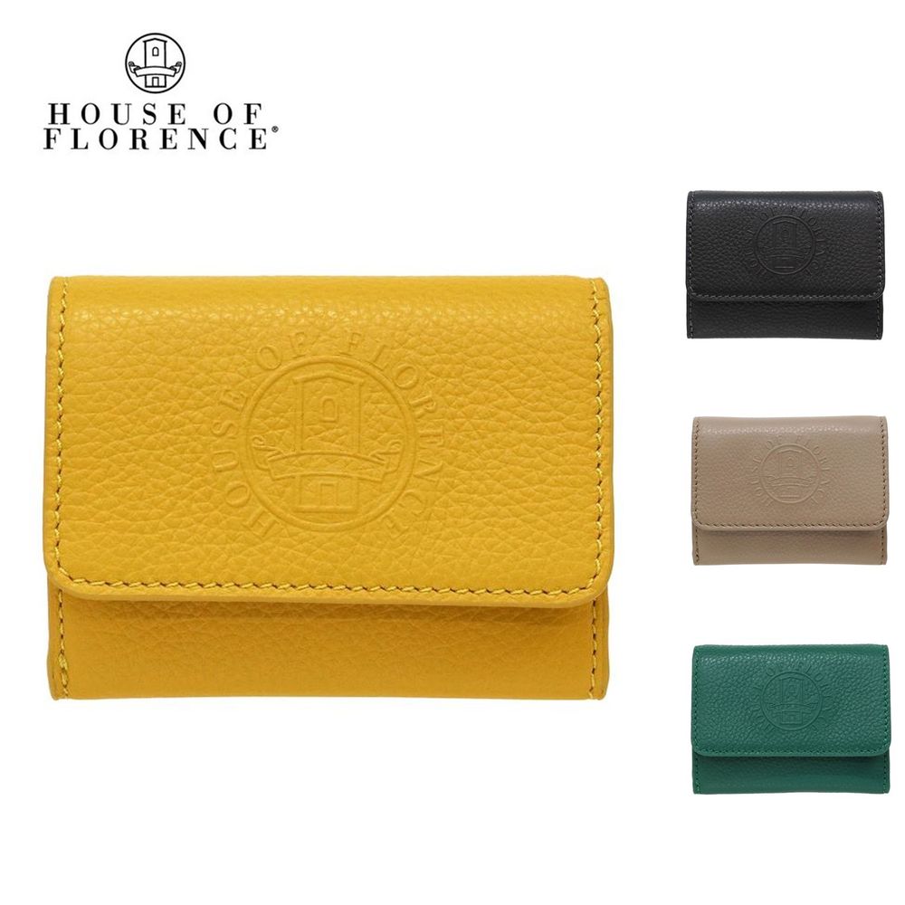 【ハウス・オブ・フローレンス/HOUSE OF FLORENCE】本革三つ折りコインケース(イタリアンレザー使用)
