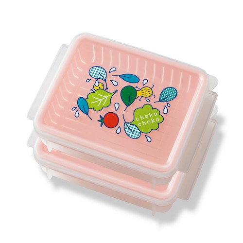 【クリアランス】【1回のみお届け】[ピーナツのプッチとポッチ] 「ちょこちょこ」ご飯が美味しく保存できるすのこ付き保存容器2個セット