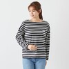 【モズ/moz】ボーダーひょっこり長袖Tシャツ