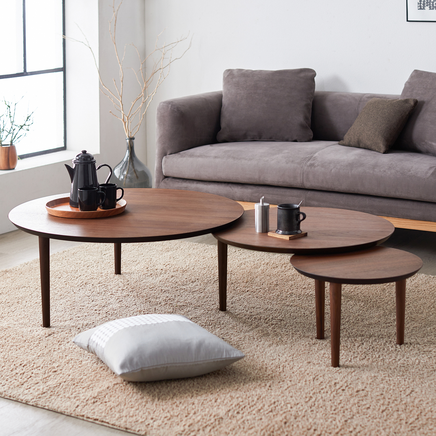 ウォルナットローテーブル【BALLOON】(高野木工/TAKANO MOKKOU)