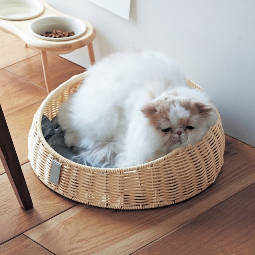 洗えるラタン調 抗菌素材の猫ちぐら