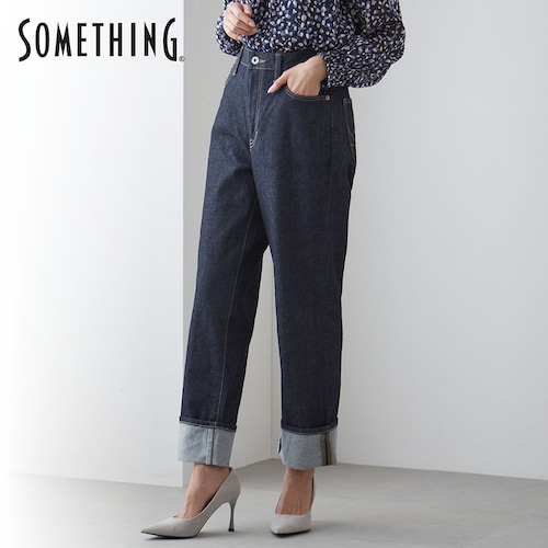 ストレートデニムパンツ 【SOMETHING】