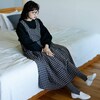 【プリュスボルメ/+borme】前後2WAYネル素材エプロンワンピース