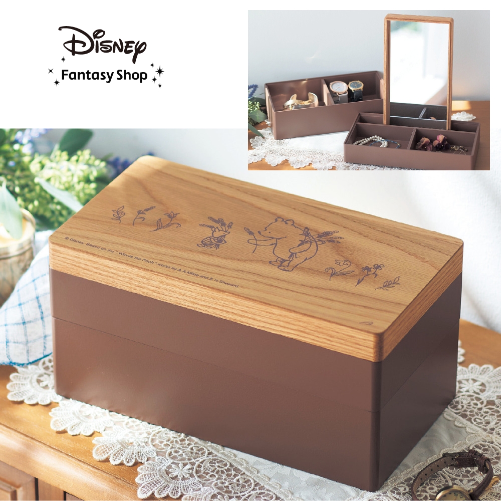 【ディズニー/Disney】ミラー付きスタッキング収納ボックス「クラシック・プー」 【ディズニー/Disney】ミラー付きスタッキング収納ボックス「クラシック・プー」