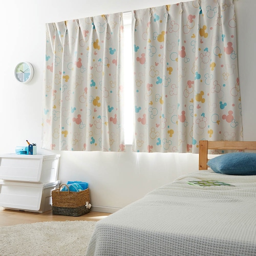 遮光・遮熱・防音カーテン「ミッキーモチーフ」（ディズニー/Disney）