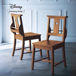 【ディズニー/Disney】アンティーク調チャーチチェア「ミッキーモチーフ」