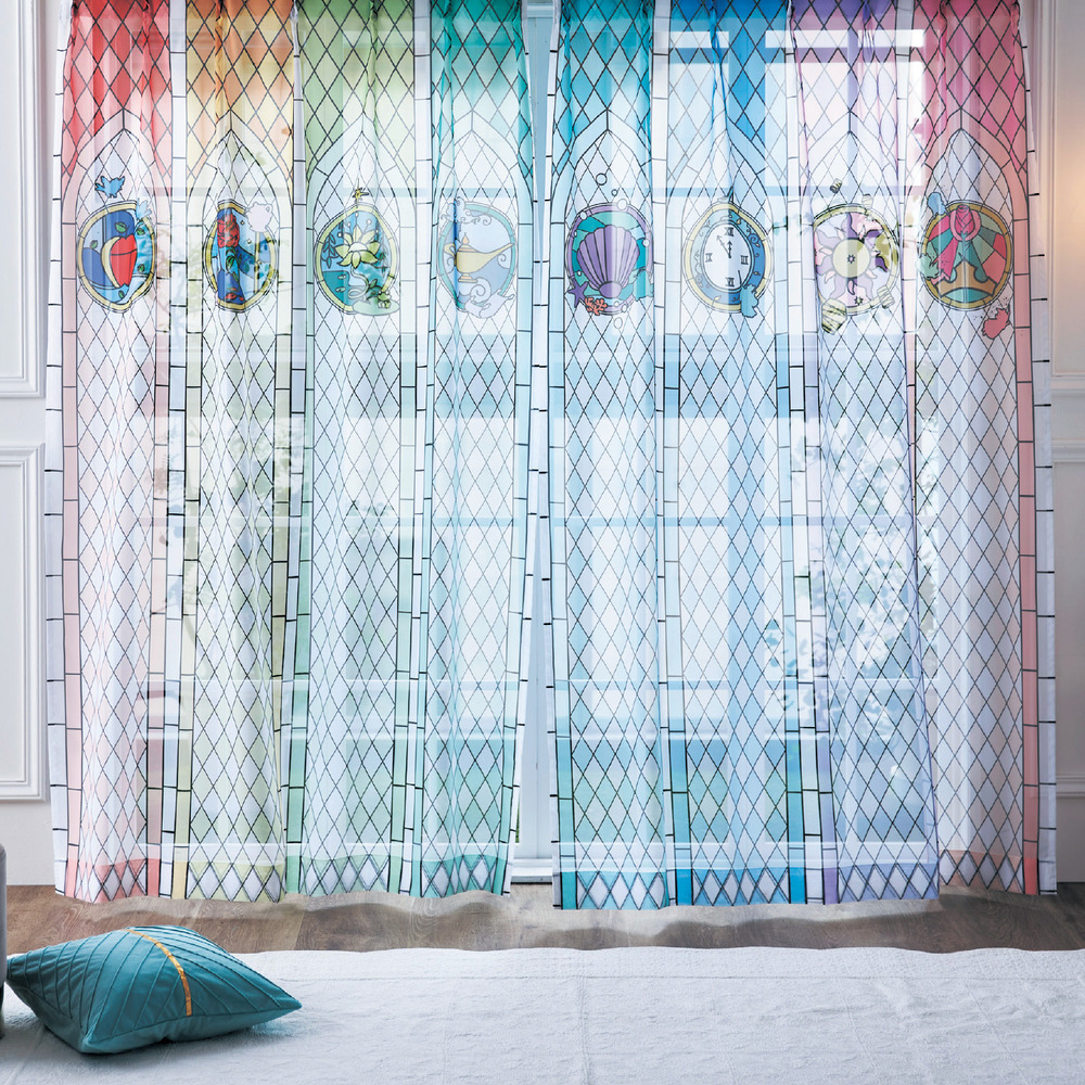 ステンドグラスのようなボイルレースカーテン「プリンセス」(ディズニー/Disney) ステンドグラスのようなボイルレースカーテン「プリンセス」(ディズニー/Disney)