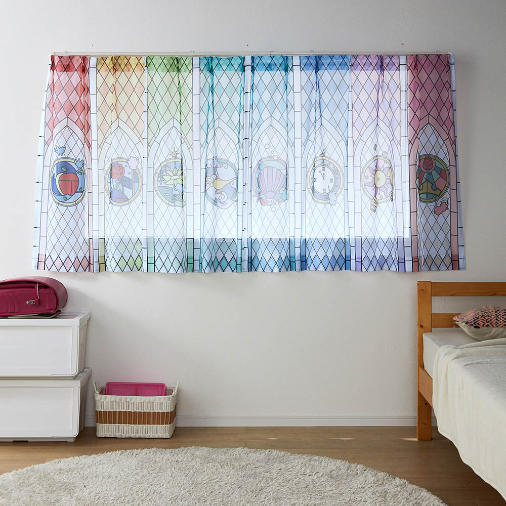 ステンドグラスのようなボイルレースカーテン「プリンセス」(ディズニー/Disney) ステンドグラスのようなボイルレースカーテン「プリンセス」(ディズニー/Disney)