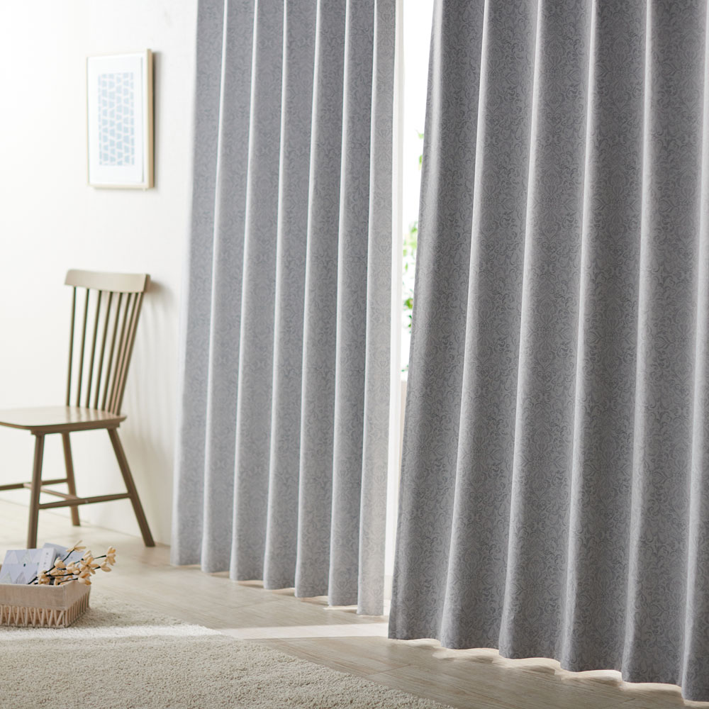 【ベルメゾン】【99サイズ】 ダマスク柄のエレガントな遮光カーテン