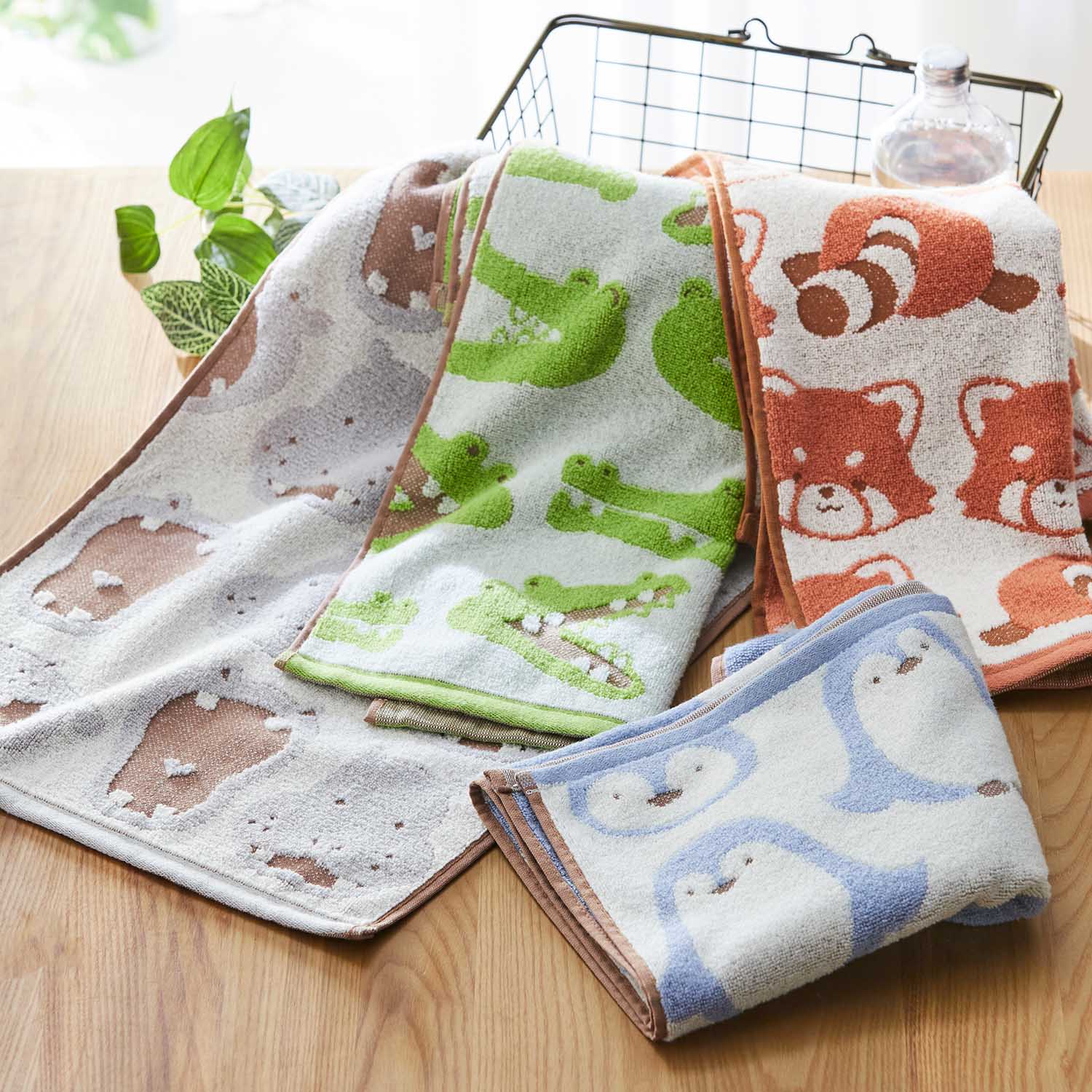 【ベルメゾン】アニマルフェイスの可愛いタオル