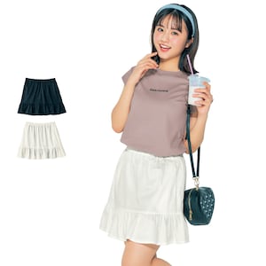 【パペル ラピス/Papel lapiz】インナーパンツ付きティアードミニスカート 【子供服】