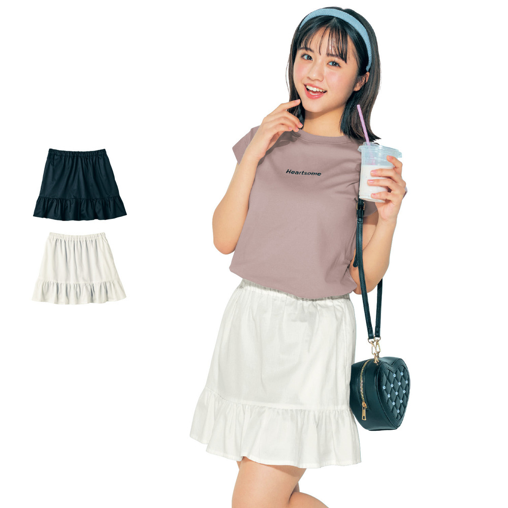 【パペル ラピス/Papel lapiz】インナーパンツ付きティアードミニスカート 【子供服】 【パペル ラピス/Papel lapiz】インナーパンツ付きティアードミニスカート 【子供服】