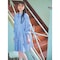 ドロストシャーリングスリーブアシメティアードシャツワンピース 【子供服 長袖】
