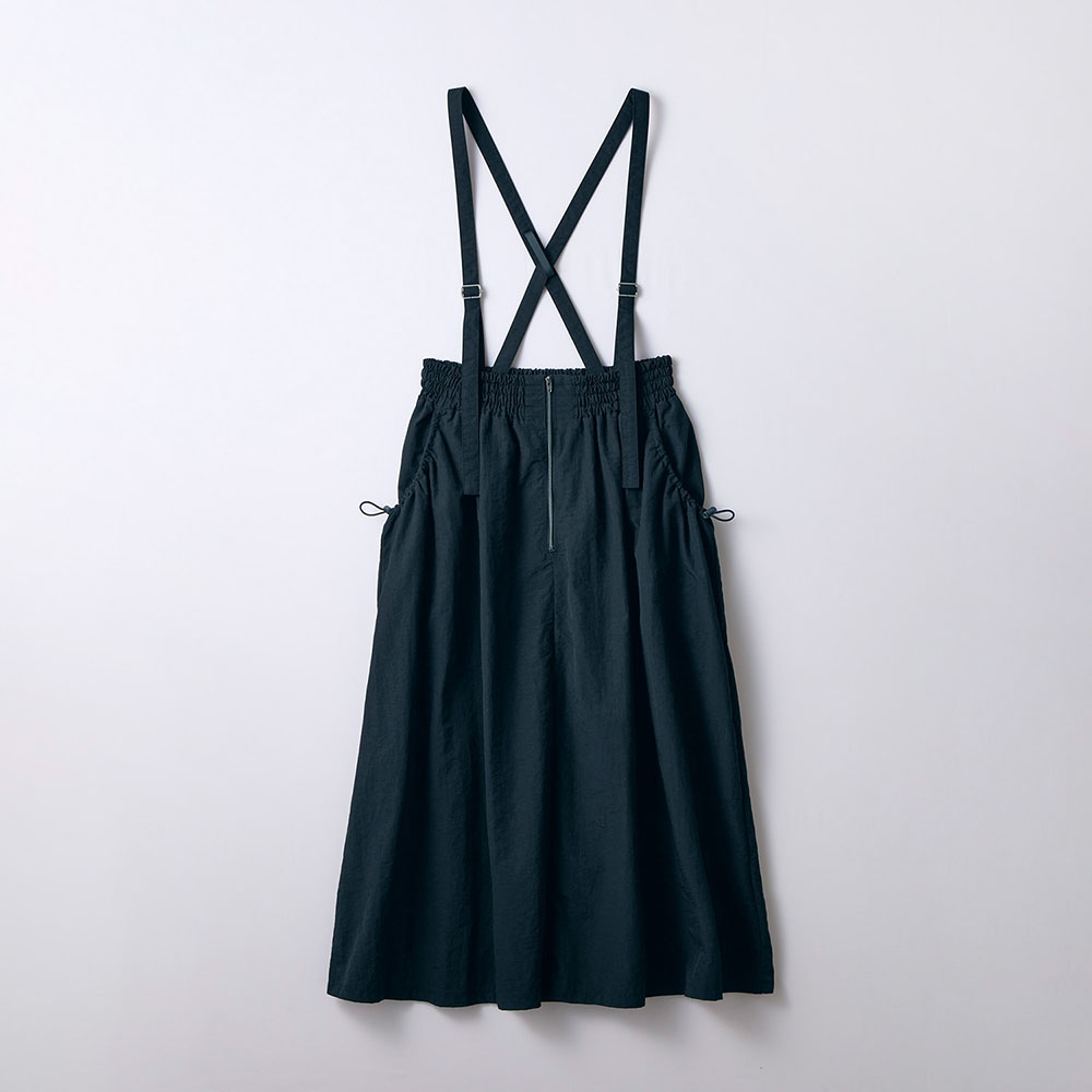 サス付きポケットドロスト4WAYジップギャザースカート 【子供服】 サス付きポケットドロスト4WAYジップギャザースカート 【子供服】