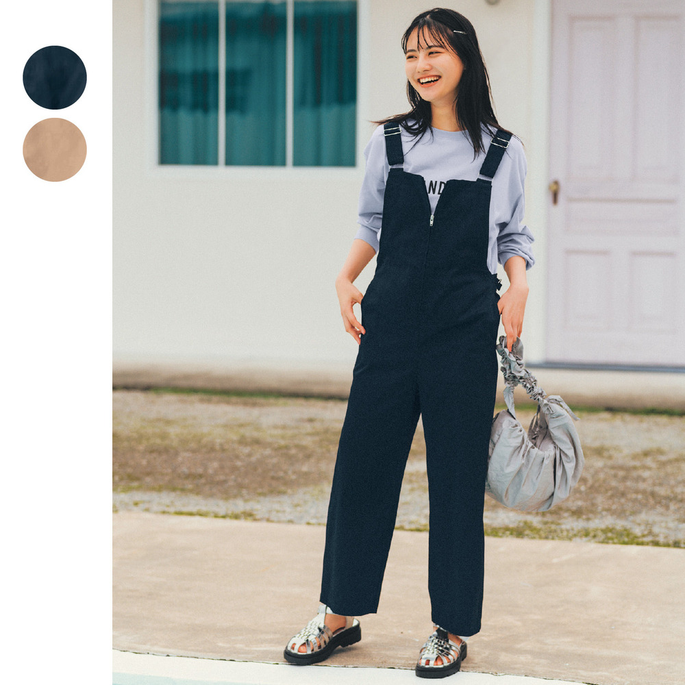 【STANDARD me】サイドバックルベルトフロントジップサロペット 【子供服】 【STANDARD me】サイドバックルベルトフロントジップサロペット 【子供服】