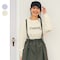 袖口リブゆるシルエット綿素材長袖タフＴシャツ 【子供服】