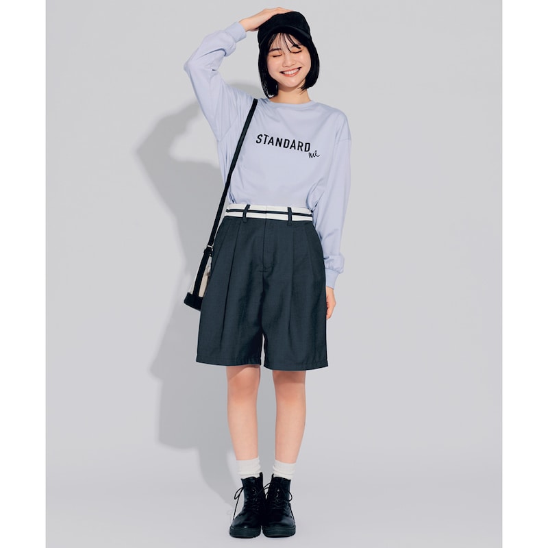 ペールブルー／モデル身長164cm・サイズJ-M