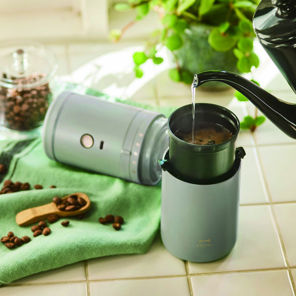 【ブルーノ/BRUNO】パーソナル電動ミルコーヒーメーカー 【電動ミル+ドリッパー+タンブラー1台3役/充電式】