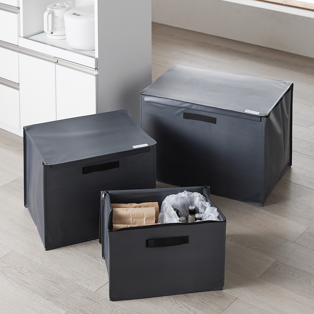 【ベルメゾン】収集日までの一時保管に便利な折りたたみストレージボックス 【ベルメゾン】収集日までの一時保管に便利な折りたたみストレージボックス