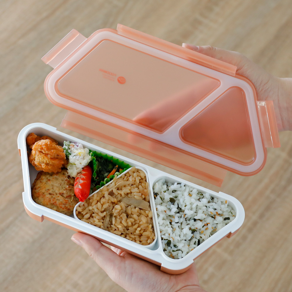 【フードマン/FOODMAN】パッキン一体型で洗いやすい おにぎりランチボックス