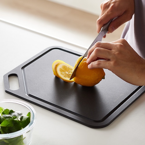 ウッドファイバー製溝付きカッティングボード【食洗機対応】