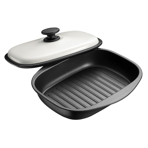 レンジで焼き目がつく角型調理器 【火を使わずに１台７役】【食洗機対応】