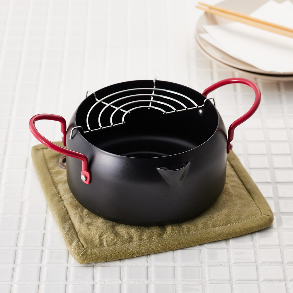 【ベルメゾン】お弁当作りに便利な16cmの小さな揚げ鍋 【IH/ガス火対応】