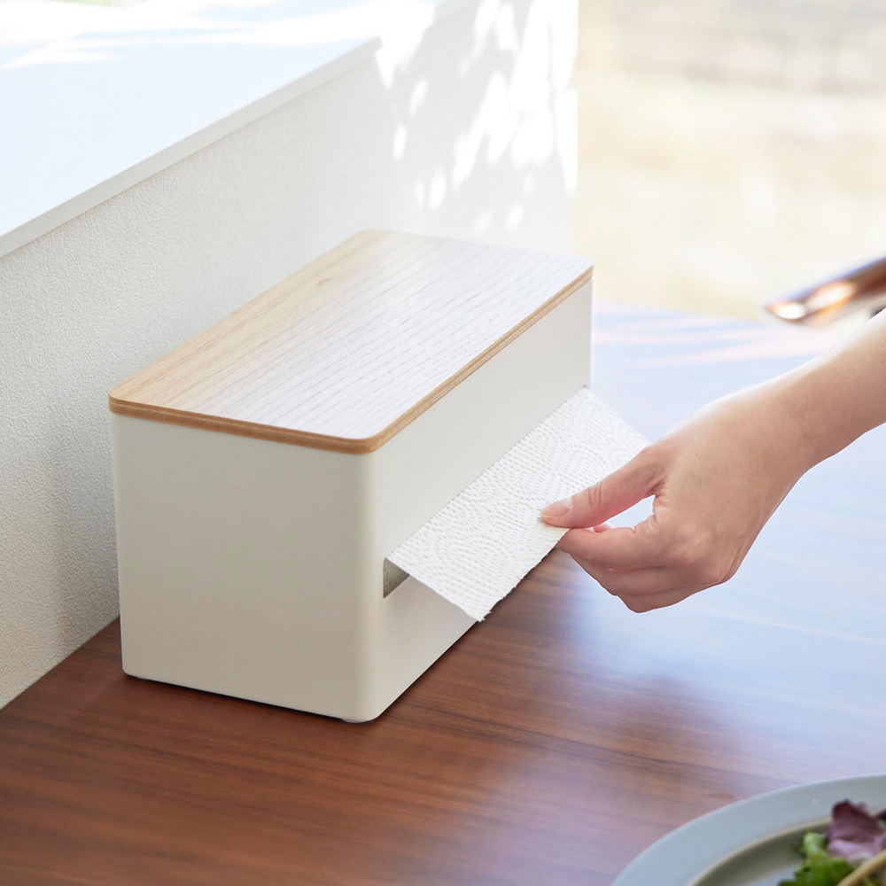 【リン/RIN】片手でカット隠せるキッチンペーパーホルダー