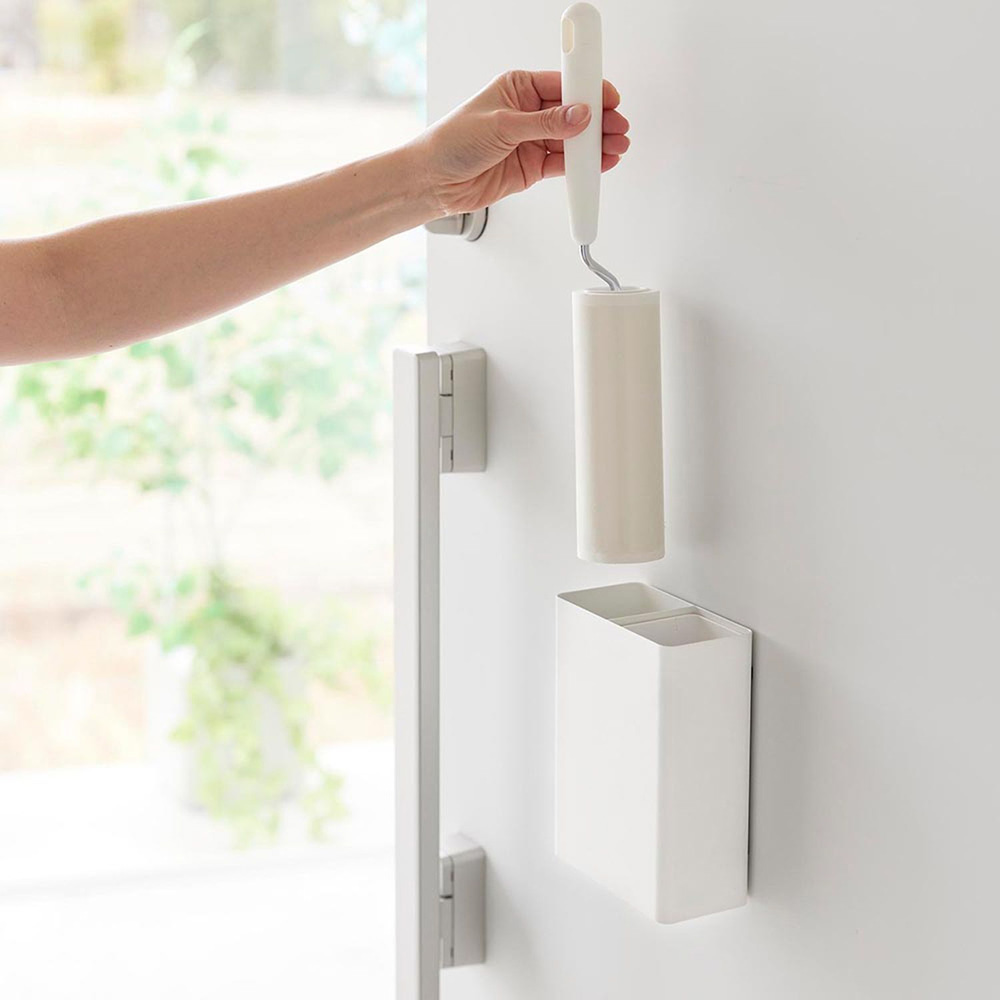 【タワー/tower】マグネット粘着クリーナースタンド収納 & ダストボックス