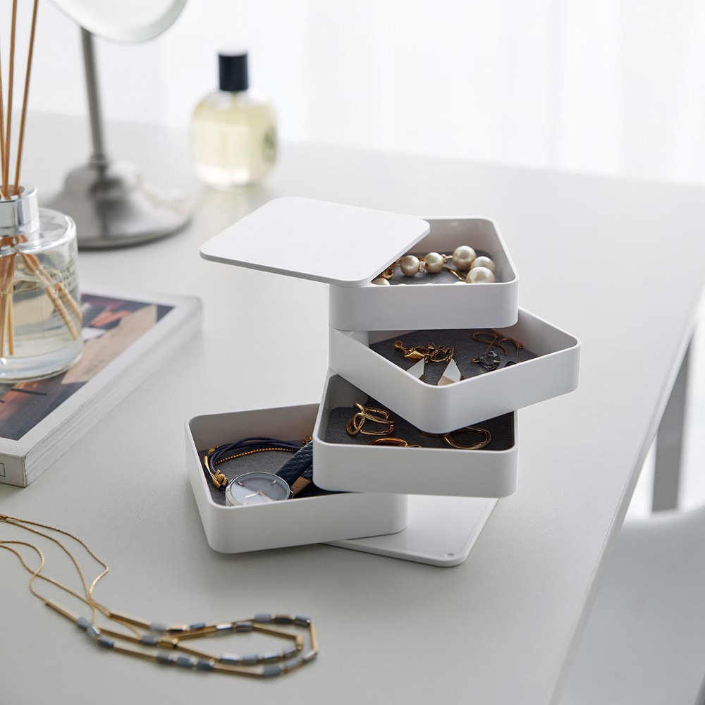 【タワー/tower】アクセサリートレー 4段 スクエア