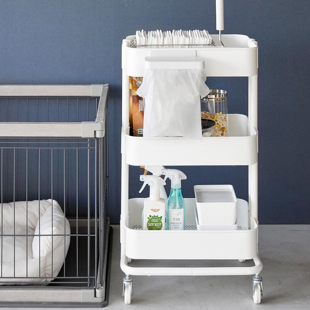 【タワー/tower】ワゴンに付けられるマグネット蓋付きポリ袋ホルダー 【タワー/tower】ワゴンに付けられるマグネット蓋付きポリ袋ホルダー