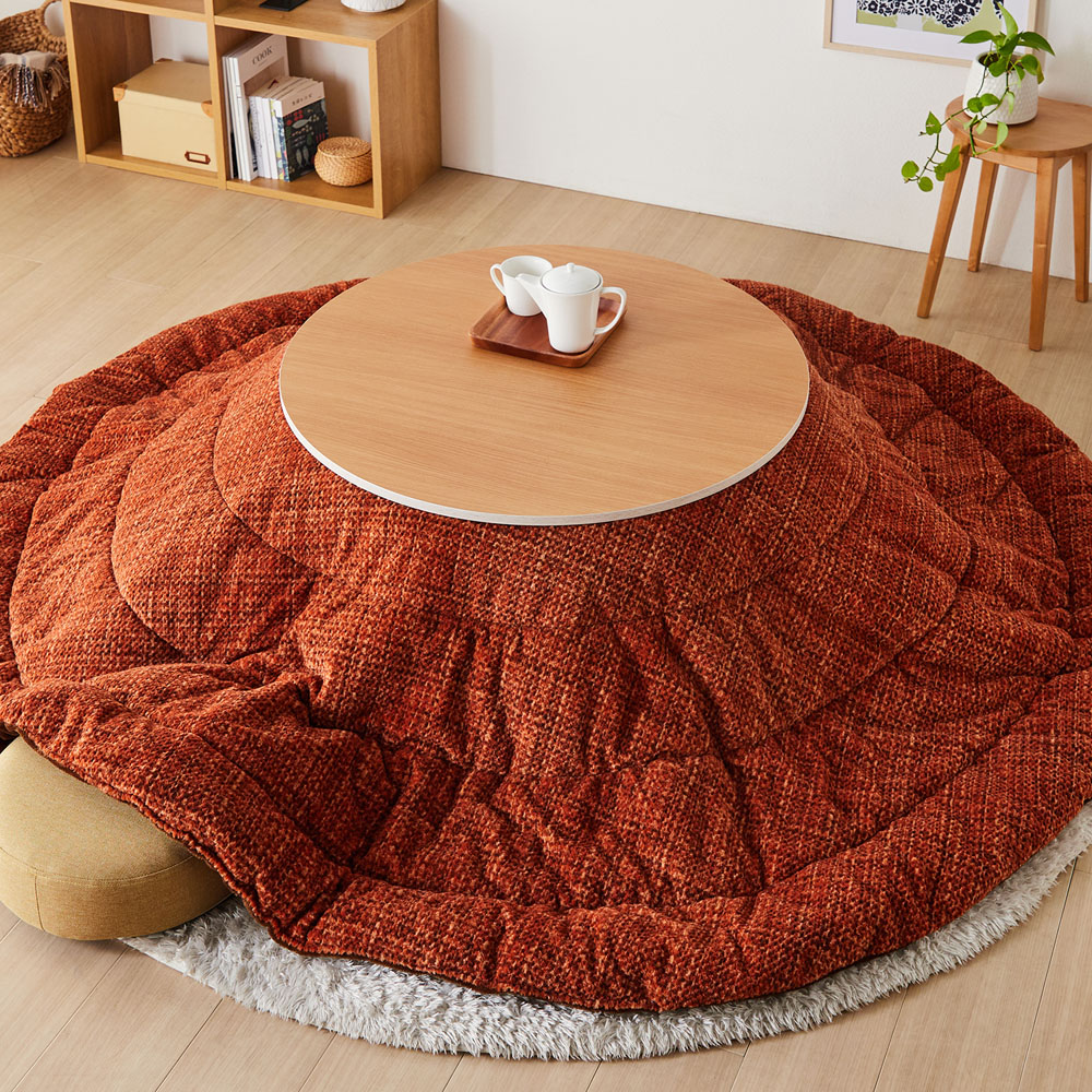 【ベルメゾン】シンプルデザインの洗えるこたつ布団(円形・楕円形) 【ベルメゾン】シンプルデザインの洗えるこたつ布団(円形・楕円形)