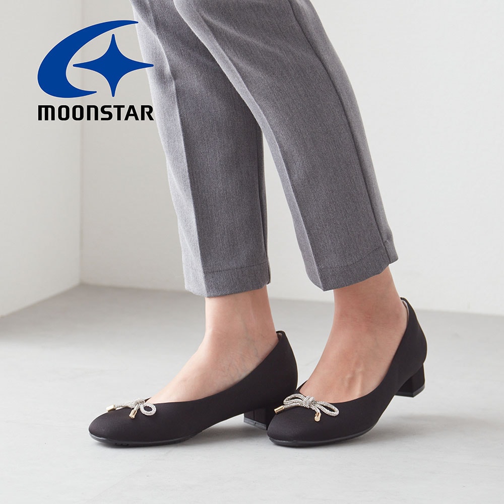 【ムーンスター/MoonStar】リボンパンプス