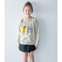 杢ライトグレー／モデル身長130cm・130サイズ着用
