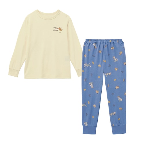 トムとジェリー 家族でリンクキッズスムース長袖パジャマ 【子供パジャマ 長袖 きょうだいリンク】