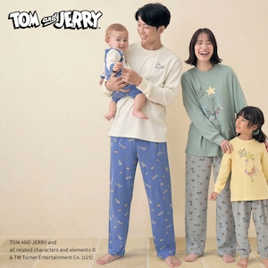 【トムとジェリー/TOM and JERRY】トムとジェリー 家族でリンクユニセックススムース長袖パジャマ 【長袖】