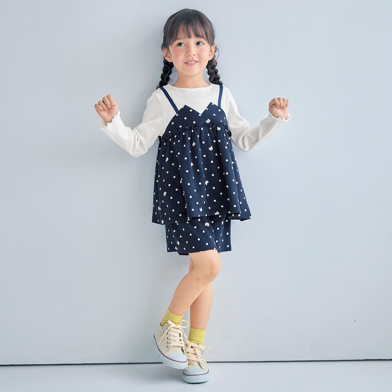 ネイビー／モデル身長108.5cm・サイズ110